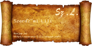 Szerémi Lili névjegykártya
