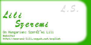 lili szeremi business card